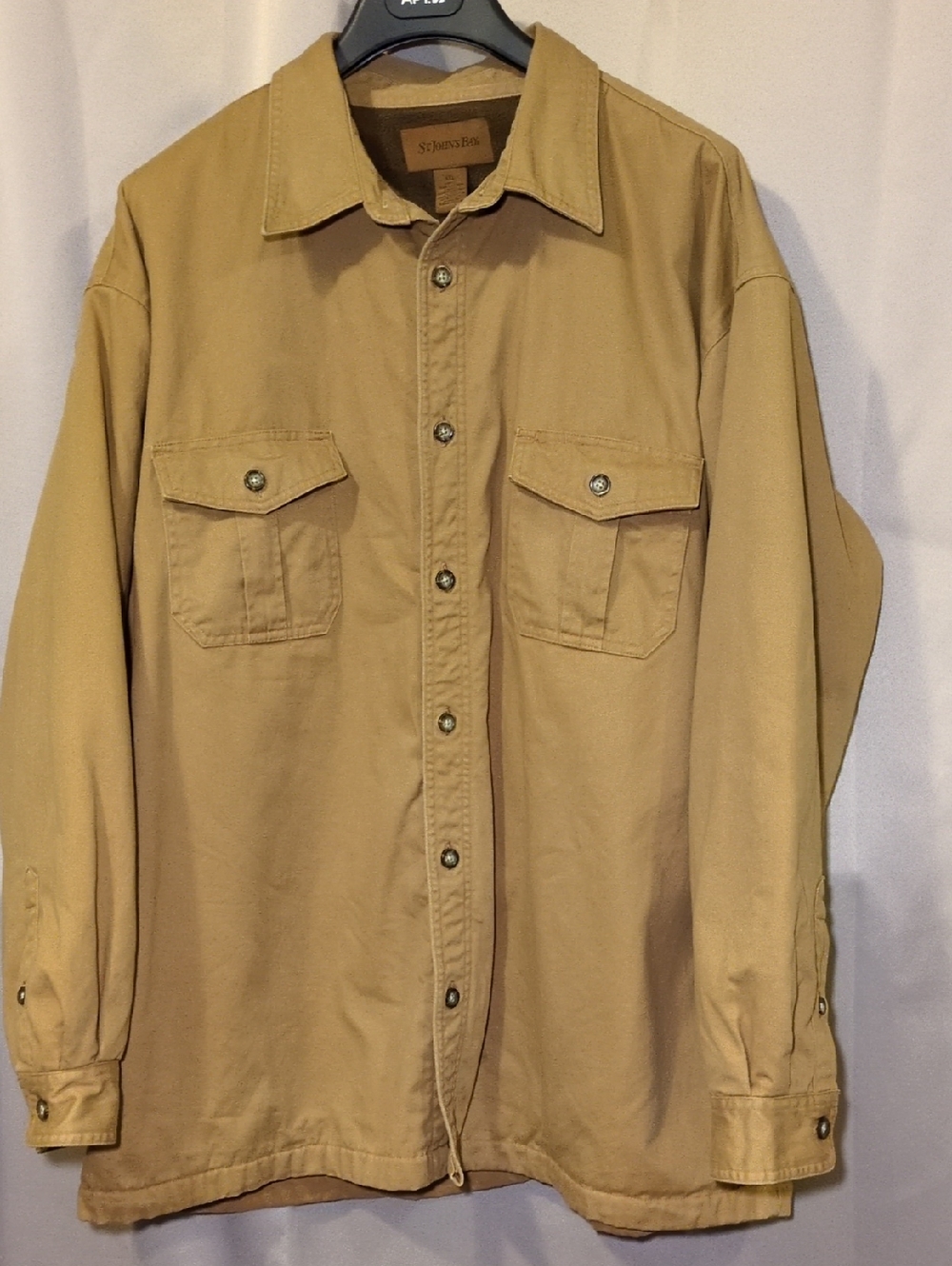 St. John's Bay Men's Khaki Chore, Field, Utility Shirt Jacket